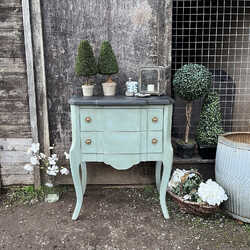 Duck Egg Blue Painted French Country Chic Style Chest of Drawers / Bedside Table