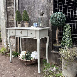 Grey Hand Painted French Country Chic Style Console Table Desk Dressing Table