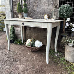 Grey Hand Painted French Country / Gustavian Style Desk Console Dining Table